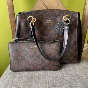 Coach Minetta and large Wristlet